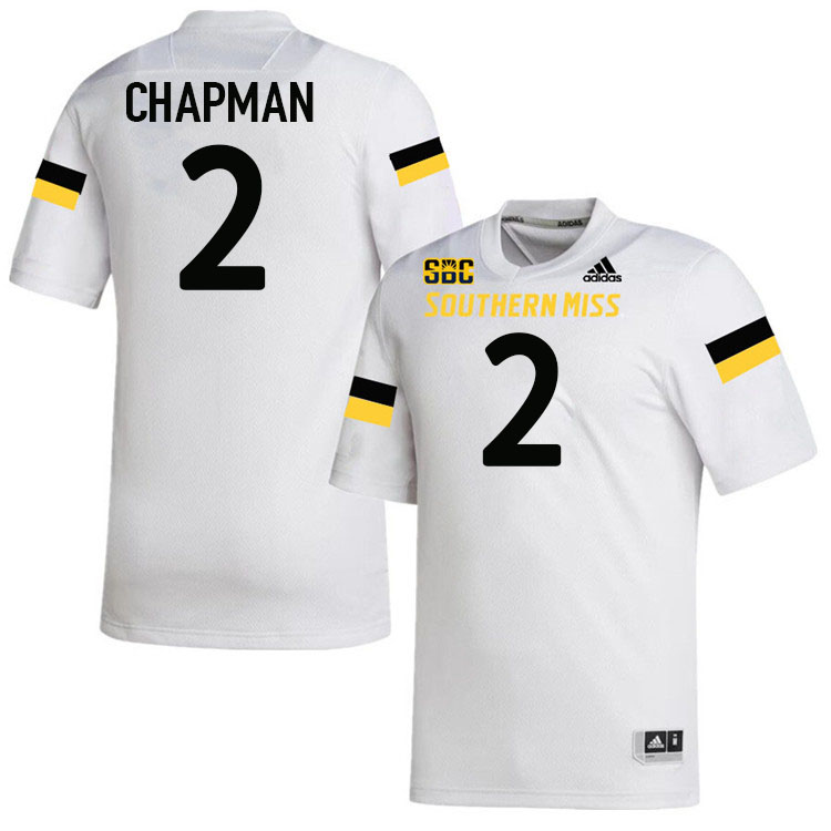 Southern Miss Golden Eagles #2 Tychaun Chapman Jersey Football Uniforms-White